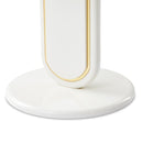 AICO Furniture Sassani Accent Table in Pearl White/Gold