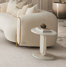 AICO Furniture Sassani Accent Table in Pearl White/Gold