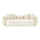 AICO Furniture Sassani Sofa Crepe in Gold