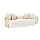 AICO Furniture Sassani Sofa Crepe in Gold