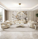 AICO Furniture Sassani Sofa Crepe in Gold