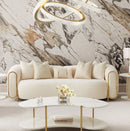AICO Furniture Sassani Sofa Crepe in Gold