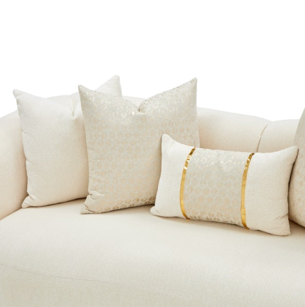 AICO Furniture Sassani Loveseat Crepe in Gold