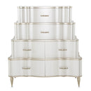 AICO London Place Tiered 6-Drawer Chest in Creamy Pearl