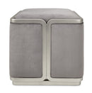 AICO Furniture Linea Ottoman in Silver Mist