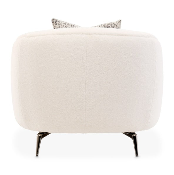 AICO Furniture Noir Chair Marshmallow in Black Nickel