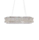 AICO Furniture Lighting Galaxy Oval LED Chandelier in Chrome image