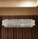AICO Furniture Lighting Galaxy Oval LED Chandelier in Chrome