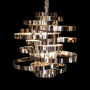 AICO Furniture Lighting Hemispheres 8 Light Chandelier in Silver