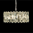 AICO Furniture Lighting Baguette 8 Light Chandelier in Clear