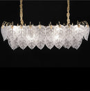 AICO Furniture Lighting Autumn Rectangular Light Chandelier in Clear