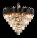 AICO Furniture Lighting Symphony Round 37 Light Chandelier in Clear