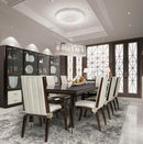 AICO Furniture Lighting Cool Breeze 10 Light Chandelier in Clear