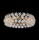 AICO Furniture Lighting Bouquet 12 Light Oblong Chandelier in Gold