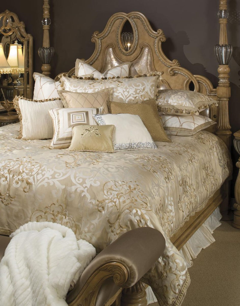 AICO Luxembourg 12-pc Queen Comforter Set in Cr√®me