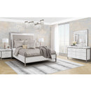 AICO Marquee Wall Mirror in Cloud White