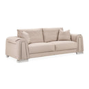 AICO Furniture Mia Bella Bergamo Sofa in Stainless Steel