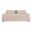 AICO Furniture Mia Bella Bergamo Loveseat in Stainless Steel