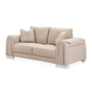 AICO Furniture Mia Bella Bergamo Loveseat in Stainless Steel image
