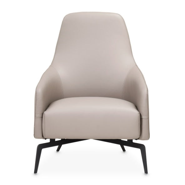 AICO Furniture Mia Bella Bergamo Accent Chair in Stainless Steel
