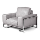 AICO Furniture Mia Bella Gianna Chair Half in Light Gray image