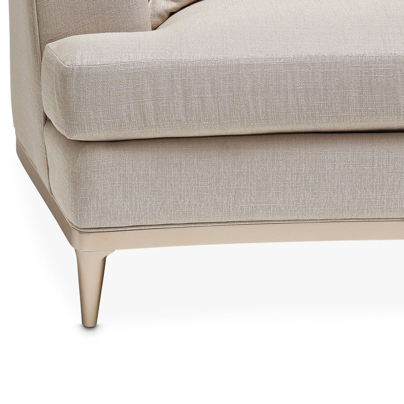 AICO Malibu Crest 3-Piece Sofa Sectional in Pearl Chardonnay