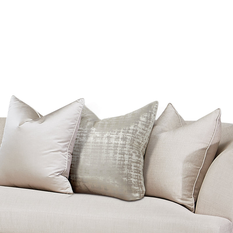 AICO Malibu Crest 3-Piece Sofa Sectional in Pearl Chardonnay