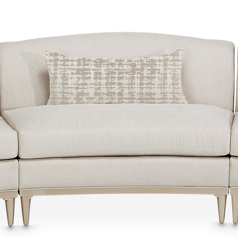 AICO Malibu Crest 3-Piece Sofa Sectional in Pearl Chardonnay