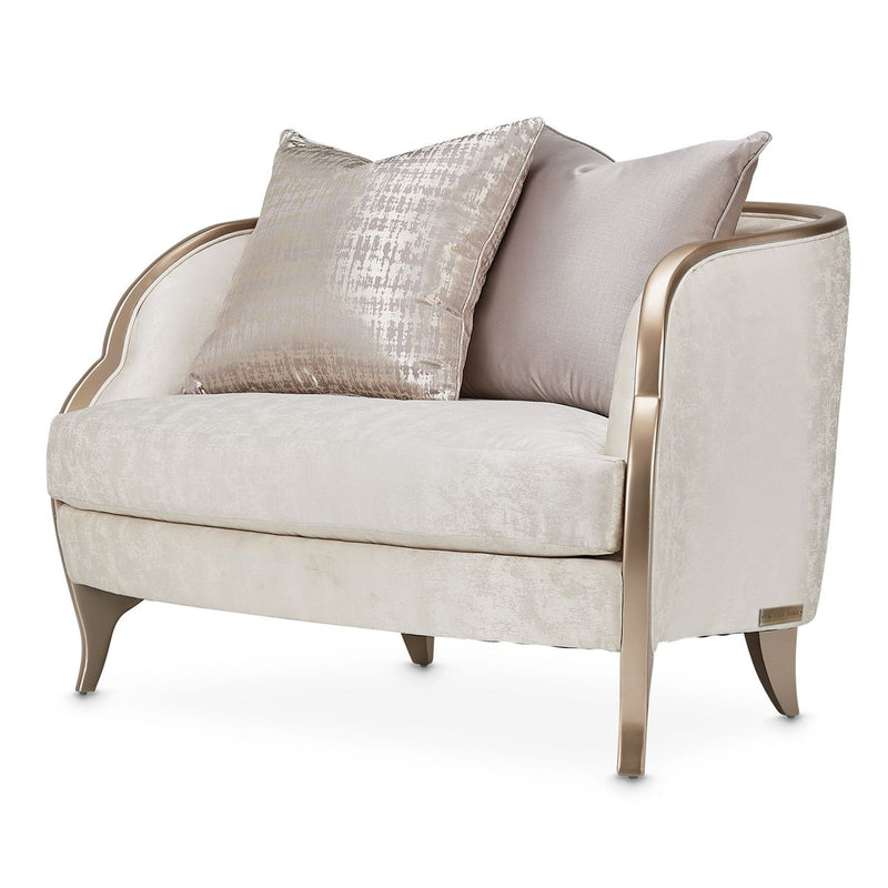 AICO Malibu Crest Chair & A Half in Chardonnay