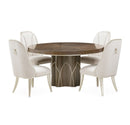 AICO Villa Cherie Round Dining Table in Hazelnut