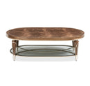AICO Villa Cherie Oval Cocktail Table in Hazelnut