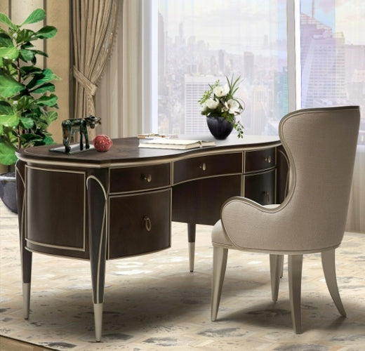 AICO Villa Cherie Desk Chair in Hazelnut