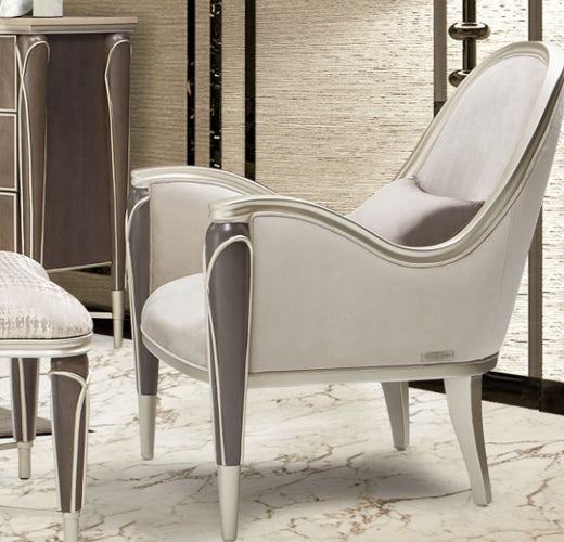 AICO Villa Cherie Accent Chair in Hazelnut