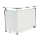 AICO Furniture State St. Bar Table in Glossy White