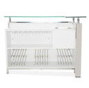 AICO Furniture State St. Bar Table in Glossy White