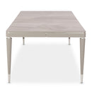 AICO Lanterna Rectangular Dining Table in Silver Mist