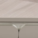 AICO Lanterna Rectangular Dining Table in Silver Mist