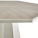 AICO Lanterna Octagon Dining Table in Silver Mist