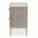 AICO Lanterna Nightstand in Silver Mist