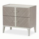 AICO Lanterna Nightstand in Silver Mist