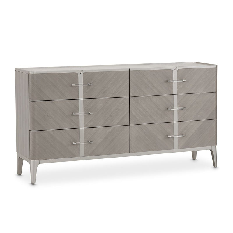 AICO Lanterna Dresser in Silver Mist