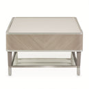 AICO Lanterna Cocktail Table in Silver Mist