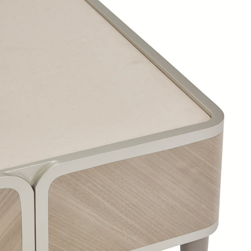 AICO Lanterna Cocktail Table in Silver Mist