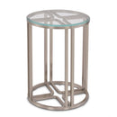 AICO Lanterna Chairside Table in Silver Mist