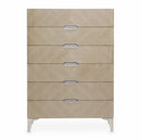 AICO Furniture Penthouse Vertical Storage Cabinet-Chest of Drawers in Ash Gray