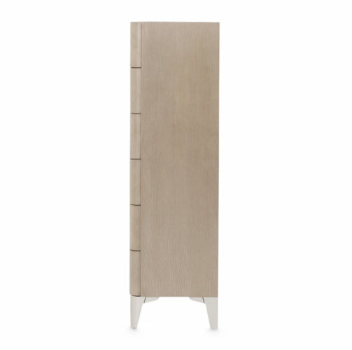 AICO Furniture Penthouse Vertical Storage Cabinet-Chest of Drawers in Ash Gray