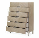 AICO Furniture Penthouse Vertical Storage Cabinet-Chest of Drawers in Ash Gray