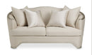 Aico London Place Loveseat in Light Champagne