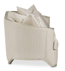 Aico London Place Loveseat in Light Champagne