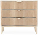 AICO Malibu Crest 3 Drawer Nightstand in Blush image
